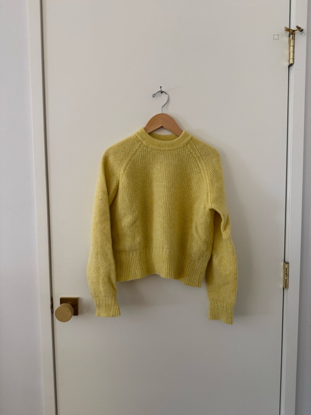 Sezane Lemon Yellow Crewneck Sweater